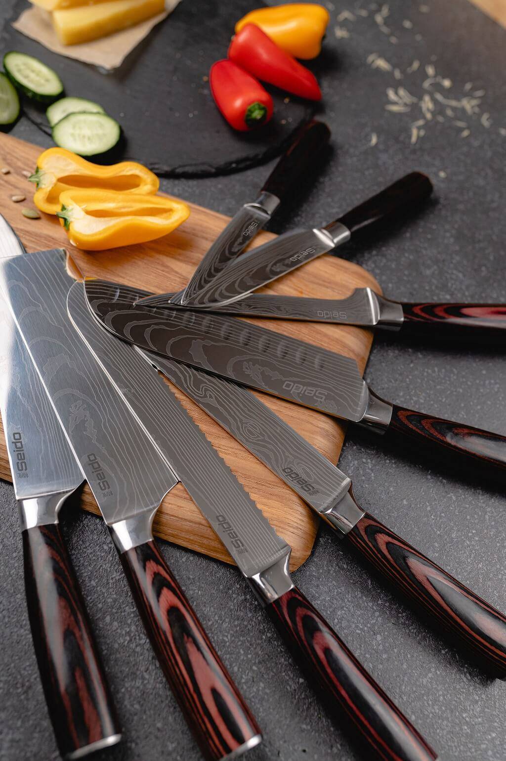 SEIDO Japanese Master Chef Knife Set 8Piece Professional Knife Set